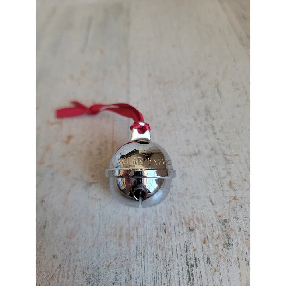 Hallmark polar Express Santa's sleigh bell ornament Xmas Unique Home metal